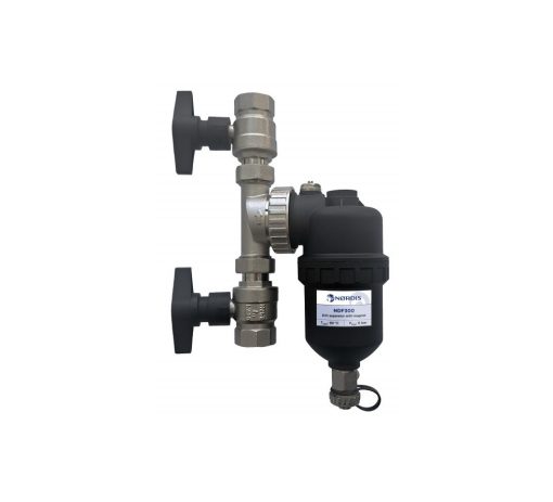 NØRDIS magnetinis purvarinkis 1", su grubaus valymo filtru, rutuliniais ventiliais