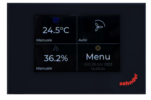 Valdymo pultas Zehnder Comfoair rekuperatoriams „Multi Control“ su liečiamu ekranu - Image 3