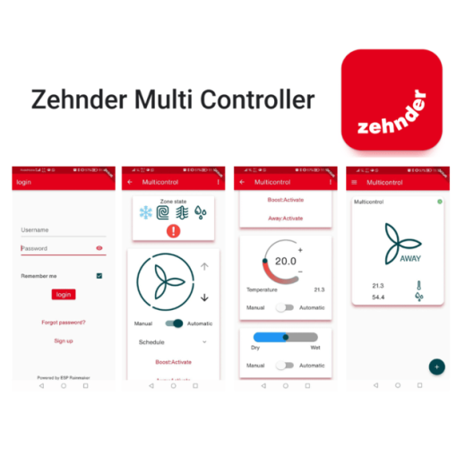 Valdymo pultas Zehnder Comfoair rekuperatoriams „Multi Control“ su liečiamu ekranu - Image 4