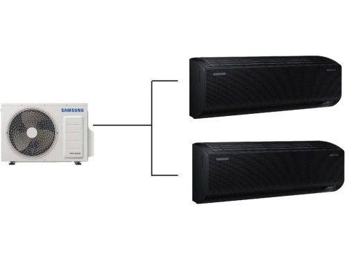 Multi-split komplektas Samsung AJ050TXJ2KG/EU (5.00 kw) su Bevėjais vidiniais Avant S2 Black (2.50 kw) ir (3.50 kw)  -15 - Image 4