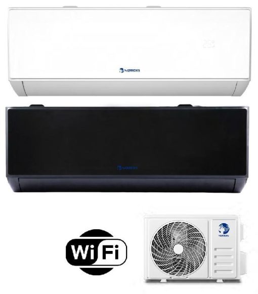 Multi-split komplektas NØRDIS išorinė dalis FMA-14I2HD/DVO (4.10 – 4.31 kw) su vidinėmis dalimis: 1 vnt NOVA baltas (2.61 – 3.00 kw) ir 1 vnt NOVA juodas (2.61 – 3.00 kw)