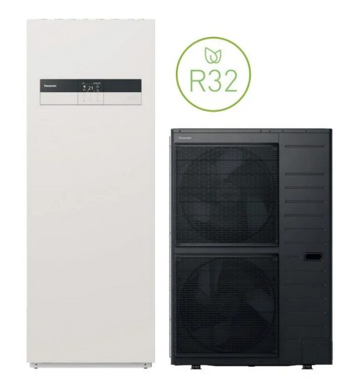 Šilumos siurblys oras-vanduo Panasonic WH-ADC16K9E8AN / WH-UXZ16KE8 16 kw T-CAP su integr. 185 ltr.talpa  3Ø -28